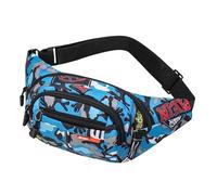 Marsupio,Mimetico Marsupio Impermeabile Camo Marsupio Camouflage Marsupio Militare Tessuto Nylon Cintura Portasoldi per Uomo Ragazzi Escursionismo Viaggi Sport 13,65 * 4,68 Pollici Blu