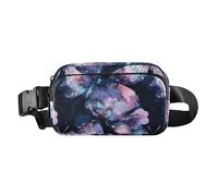 Marsupio misterioso colorato con farfalla alla moda per uomo e donna, piccola borsa a tracolla con tracolla regolabile per viaggi, shopping, corsa, misteriosa farfalla colorata, taglia unica,