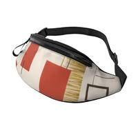 Marsupio moderno alla moda di metà secolo per uomo e donna, grande marsupio con tasche con cerniera, marsupio regolabile per fitness, esercizio, arrampicata, corsa, escursionismo, passeggiate con il