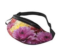 Marsupio moderno in stile bohémien con fiori per donne e uomini, alla moda, regolabile, per allenamento, corsa, viaggi, stile casual, Arcobaleno Fiore, Taglia unica