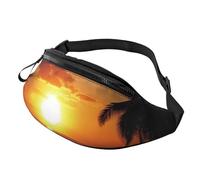 Marsupio Moraine Lake Canoe per donne e uomini, alla moda, regolabile, per allenamento, corsa, viaggi, stile casual, Palma Tropicale Mare, Taglia unica