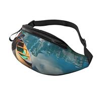 Marsupio Moraine Lake Canoe per donne e uomini, alla moda, regolabile, per allenamento, corsa, viaggi, stile casual, Canoe sul lago Moraine, One Size