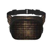 Marsupio multifunzionale stampato a scacchi gialli, borsa messenger unisex alla moda, borsa da viaggio per sport