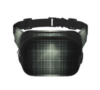 Marsupio multifunzionale stampato a scacchi verde, borsa messenger unisex alla moda, borsa da viaggio per sport