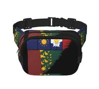 Marsupio multifunzionale stampato con motivo patriottico, unisex alla moda, borsa messenger da viaggio e sport