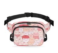Marsupio multifunzione a forma di maiale, per viaggi, sport, corsa, con animali dei cartoni animati, marsupio, borsa da cintura, per donne, uomini, ragazze e ragazzi, Colore, XL, Organizer per borse