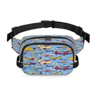 Marsupio multifunzione con aereo, per viaggi, sport, corsa, marsupio, borsa da cintura, per donne, uomini, bambini, ragazze e ragazzi, Colore, XL, Organizer per borse