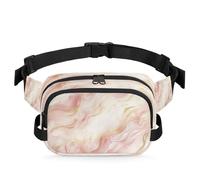 Marsupio multifunzione con design effetto marmo, per viaggi, sport, corsa, marsupio, borsa da cintura, per donne, uomini, bambini, ragazze e ragazzi, Colore, XL, Organizer per borse