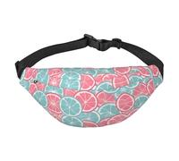 Marsupio multifunzione con fette di agrumi rosa, blu, per liberare le mani, diventa un regalo perfetto per donne e uomini, alpinismo, viaggi, corsa, nero, Taglia unica