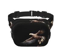 Marsupio multifunzione con stampa aquila nel cielo, unisex, alla moda, borsa messenger, borsa da viaggio e sport