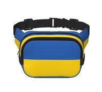 Marsupio multifunzione con stampa bandiera dell'Ucraina, unisex, alla moda, borsa messenger, borsa da viaggio e sport
