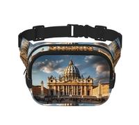 Marsupio multifunzione con stampa Basilica di San Pietro, unisex, alla moda, borsa messenger, borsa da viaggio e sport