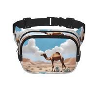 Marsupio multifunzione con stampa di cammello che cammina, unisex, alla moda, borsa messenger, borsa da viaggio e