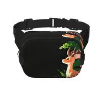 Marsupio multifunzione con stampa di cervi che guardano in lontananza, unisex, alla moda, borsa messenger, borsa da viaggio e sport