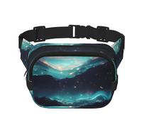 Marsupio multifunzione con stampa di stelle di fantascienza, unisex, alla moda, borsa messenger, borsa da viaggio e sport
