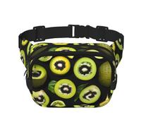 Marsupio multifunzione con stampa kiwi verde, unisex, alla moda, borsa messenger, borsa da viaggio e sport