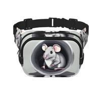Marsupio multifunzione con stampa Mouse in the Hole, unisex, alla moda, borsa messenger, borsa da viaggio e sport