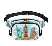 Marsupio multifunzione per viaggi, sport, corsa, marsupio, marsupio, borsa da cintura per donne, uomini, bambini, ragazze e ragazzi, Colore, XL, Organizer per borse