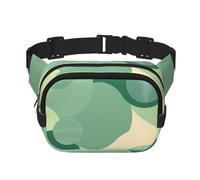 Marsupio multifunzione stampato a pois verdi, borsa messenger unisex alla moda, borsa da viaggio e sport