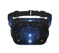 Marsupio multifunzione stampato cielo stellato, borsa messenger unisex alla moda, borsa da viaggio e sport