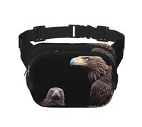 Marsupio multifunzione stampato con aquila, unisex, alla moda, borsa messenger, borsa da viaggio e sport