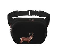 Marsupio multifunzione stampato con cervo rosso, unisex, alla moda, borsa messenger, borsa da viaggio e sport