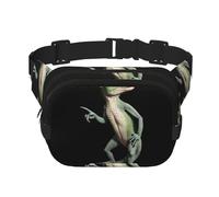 Marsupio multifunzione stampato con lucertola astratta, unisex alla moda, borsa messenger da viaggio e sport