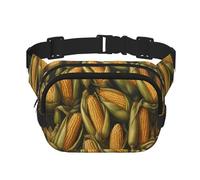 Marsupio multifunzione stampato con mais, unisex, alla moda, borsa messenger, borsa da viaggio e sport