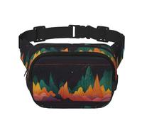 Marsupio multifunzione stampato con motivo a linee, unisex, alla moda, borsa messenger, borsa da viaggio e sport
