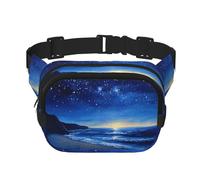 Marsupio multifunzione stampato con pittura a inchiostro tarda notte, borsa messenger unisex alla moda, borsa da viaggio per sport