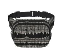 Marsupio multifunzione stampato con strisce di pizzo, unisex alla moda, borsa messenger da viaggio, borsa sportiva