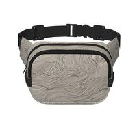 Marsupio multifunzione stampato con texture linea, unisex alla moda, borsa messenger da viaggio, borsa sportiva