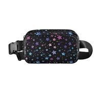 Marsupio multiuso a tracolla con cinturino regolabile, elegante borsa a tracolla con stelle glitterate, per donne, uomini, adolescenti, per allenamento, corsa, escursionismo, Stella glitterata, 1 Size