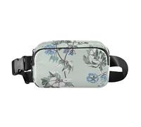 Marsupio multiuso con cinturino regolabile, grazioso marsupio a tracolla con fiori di geranio colorati, foglie, uomini e donne, per shopping, sport, lavoro, Fiori di geranio colorati foglie, 1 Size