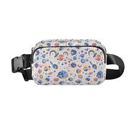 Marsupio multiuso con motivo mandala bohémien, con cinghia regolabile, per viaggi, corsa, escursionismo, Astronauti Costellazioni Pianeti, 1 Size