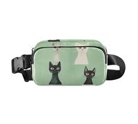 Marsupio multiuso da donna e uomo, con cinghia regolabile, estetico Devon Rex Cats nero, impermeabile, per viaggi, palestra, lavoro, 19, 1 Size