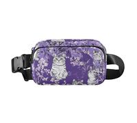 Marsupio multiuso da donna e uomo, con cinghia regolabile, estetico Devon Rex Cats nero, impermeabile, per viaggi, palestra, lavoro, 14, 1 Size
