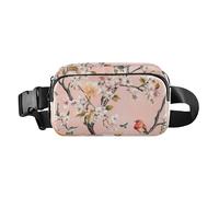 Marsupio multiuso da donna e uomo, con cinturino regolabile, motivo floreale, peonie, viola del pensiero, amaryllis blu reale, impermeabile, per viaggi, palestra, lavoro, 13, 1 Size