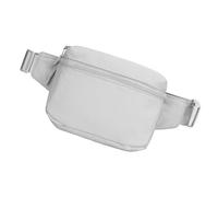Marsupio multiuso regolabile cintura versatile con tasche multiple per attività all'aperto e pendolarismo nylon permeabile fitness, Grigio chiaro, Taglia unica