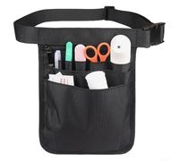 Marsupio multiuso, resistente, regolabile, con 8 tasche per kit di attrezzi con apertura diagonale (nero)