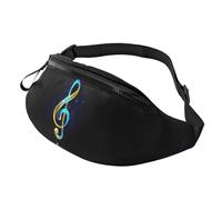 Marsupio musicale colorato, grande marsupio alla moda per donne e uomini, tasche sicure con cerniera regolabile, per viaggi, feste, sport, corsa, escursionismo, uso quotidiano, 3D, Taglia unica