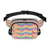 Marsupio musicale colorato multifunzione per viaggi, sport, corsa, marsupio, borsa da cintura per donne, uomini, bambini, ragazze e ragazzi, Colore, XL, Organizer per borse