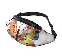 Marsupio musicale con farfalla per uomo e donna, impermeabile, sportivo, alla moda, borsa a tracolla con cinturino regolabile, grande borsa a tracolla per viaggi ed escursioni