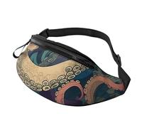 Marsupio musicale da danza per donne e uomini, alla moda, regolabile, per allenamento, corsa, viaggi, stile casual, Polpo astratto Kraken, Taglia unica