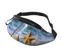 Marsupio musicale da danza per donne e uomini, alla moda, regolabile, per allenamento, corsa, viaggi, stile casual, Bottiglia dei desideri Paesaggio marino, Taglia unica
