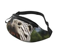 Marsupio musicale da danza per donne e uomini, alla moda, regolabile, per allenamento, corsa, viaggi, stile casual, Divertente zebra, Taglia unica