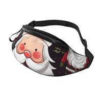 Marsupio natalizio con Babbo Natale, per uomo e donna, impermeabile, sportivo, alla moda, borsa a tracolla con cinghia regolabile, grande borsa a tracolla per viaggi ed escursioni