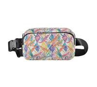 Marsupio natalizio con bacche di agrifoglio, unisex, alla moda, per ciclismo, escursionismo, palestra, Coccodrilli ad acquerello, 1 Size
