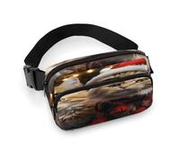 Marsupio natalizio con gatto, leggero, con cinghia regolabile, per corsa e viaggio