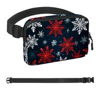 Marsupio natalizio con neve, regali per godersi sport, festival, allenamento, viaggi, corsa, casual, a mani libere, portafogli, marsupio per telefono, Multicolore 17, 1.5x9.0x5.9in/4x23x15cm